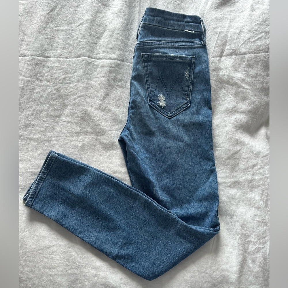 MOTHER Women's Skinny Jeans in Classic Blue
